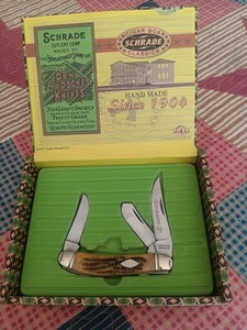  RARE  Schrade Pocket Knife  Cigar Box Classics Sowbelly SCH11 *GREAT BUY* 
