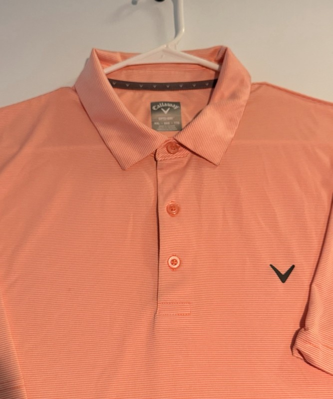 coral orange Callaway golf polo sz XXL