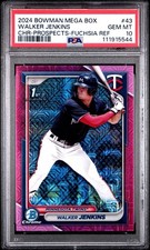 Walker Jenkins - 2024 Bowman Chrome 1st Mega Box Fuchsia Refractor /199 - PSA 10
