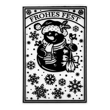 Prägeschablone Frohes Fest & Schneemann - NEU (Jittenmeier)