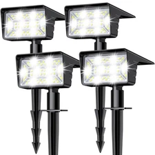 Solar Spot Lights Outdoor with 60 & Auto On/Off, 4 Pack Solar Lights Outdoor ...