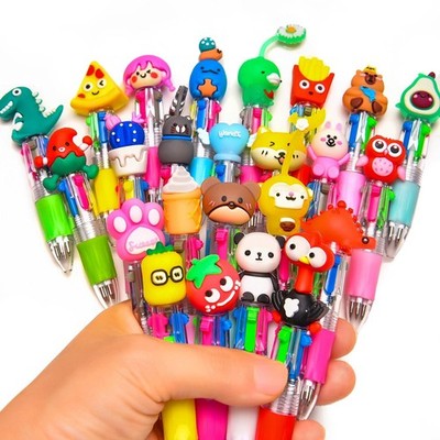 24Pcs Mini Multicolor Pens in One 4-in-1, Cute Pens Bulk for Party Favors and...