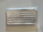 10 Ounce USA Flag Silver Bar .999 Fine Silver