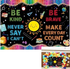 7x5ft Be Kind Brave Kindergarten Backdrop Back to School Kids School Prom Cla...