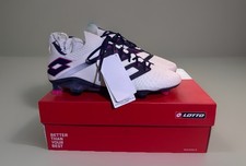 Men s Lotto Maestro 100 IV FG Soccer Cleats Shoes White Blue 214590 size 9. NWT