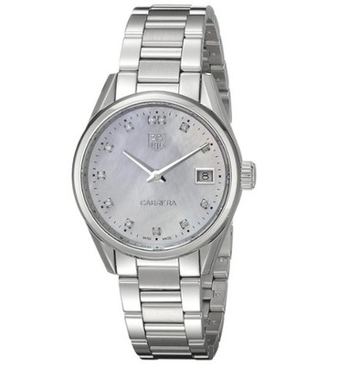 Tag Heuer WAR1314.BA0773 Carrera Mother of Pearl Dial Stainless Steel Ladies