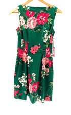 Vince Camuto floral green dress Sz 2