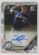 2019 Bowman Chrome Prospects Auto Zack Brown #CPA-ZB Auto 6f8