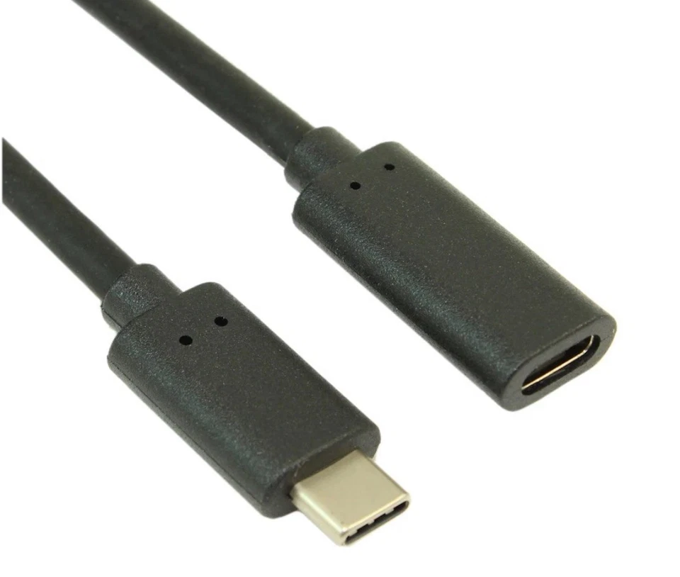 1.5 Ft USB 3.2 Gen 2 Type-C Male to Female EXTENSION Cable 10 Gbps Black - Image 4 of 4