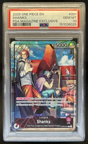 2024 One Piece Emperors in the New World Shanks Leader #OP09-001 PSA 10 GEM MINT