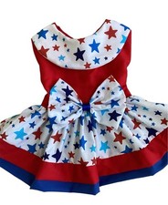 Handmade 4 Of July Dog Dress, Stars  Theme la...