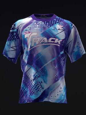 Custom Name Track - Kinetic Sapphire Ice Bowling Jersey USA Size