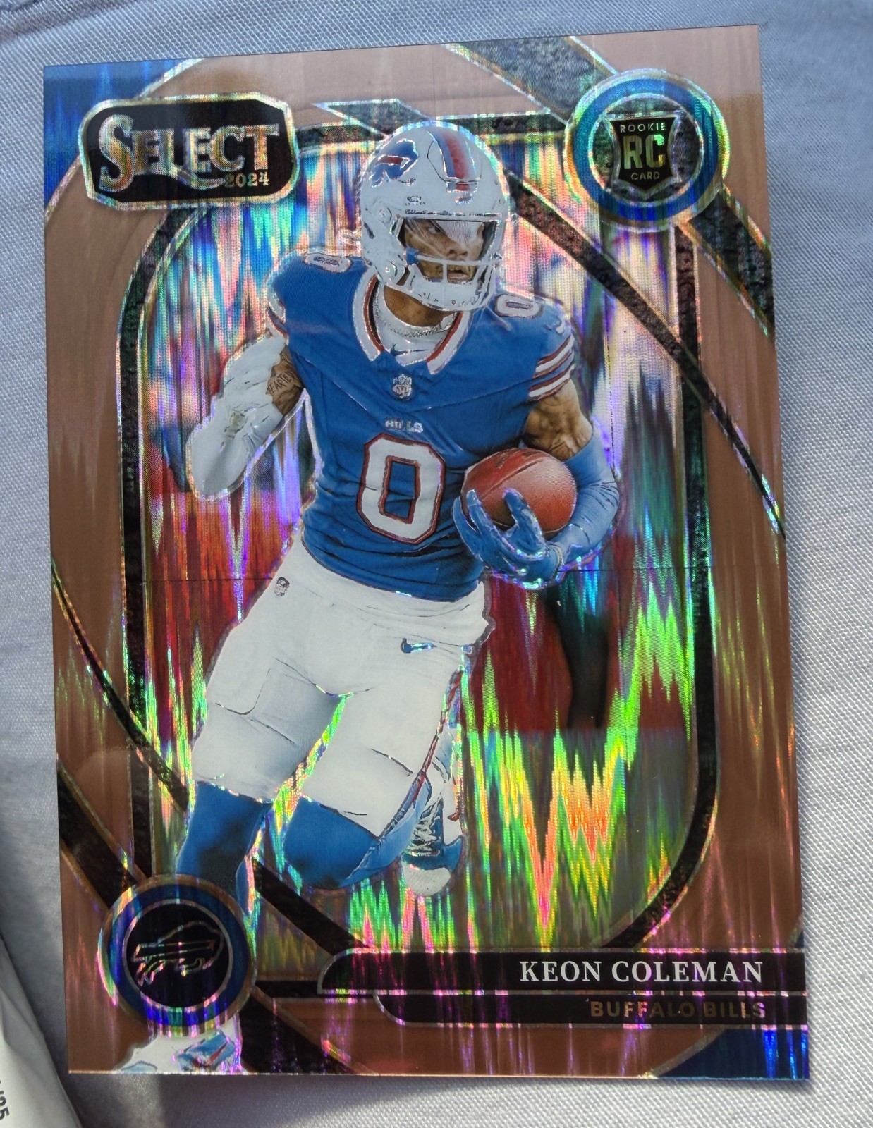 2024 Panini Select - Club Level Keon Coleman #280 Copper Shock Prizm /299 (RC)