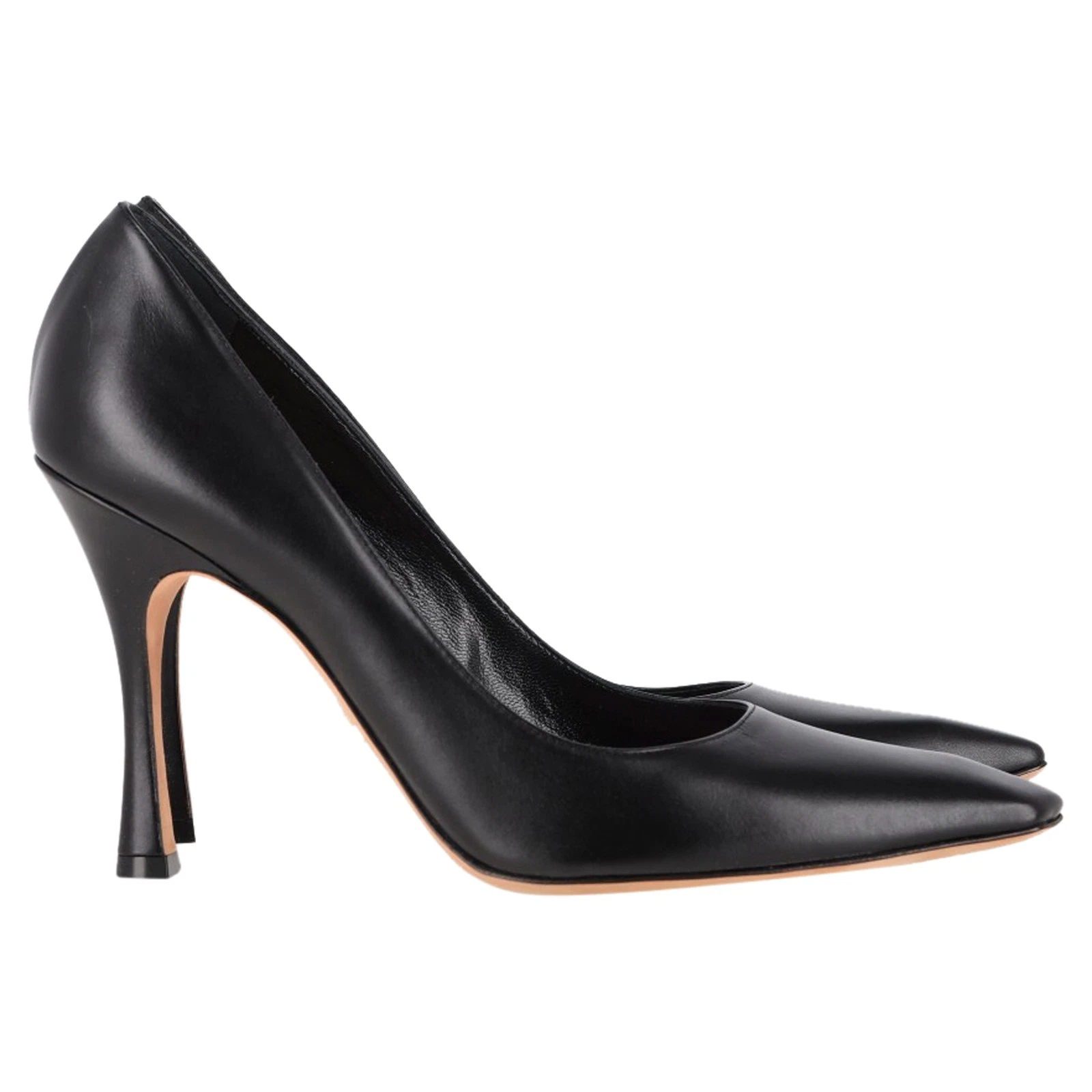 Escarpins Christian Dior bout carré en cuir femme noir pointure 39,5