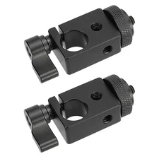 2x CAMVATE Camera Monitor Light Mount w/15mm Single Rod Clamp & 1/4"-20 Screw