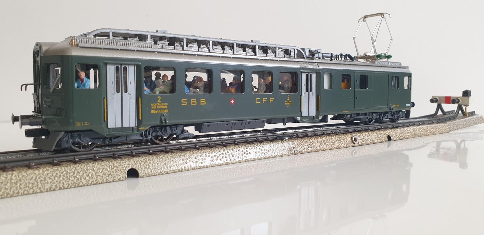 HAG Triebwagen BDe 4/4 SBB CFF automotrice pour circuit ferroviaire HO