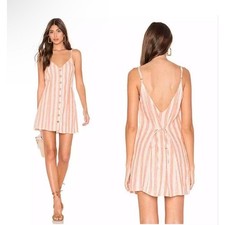 Show Me Your Mumu Remington Linen Dress in Dreamsicle Stripes- Size Small
