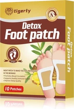 tigerty Foot Patches (10 Pieces), deep Cleansing Foot Patch, Natural Bamboo Vine
