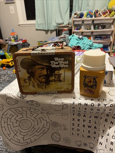 VTG 1979 How The West Was Won Metal Lunchbox & Thermos King Seeley TV Western 