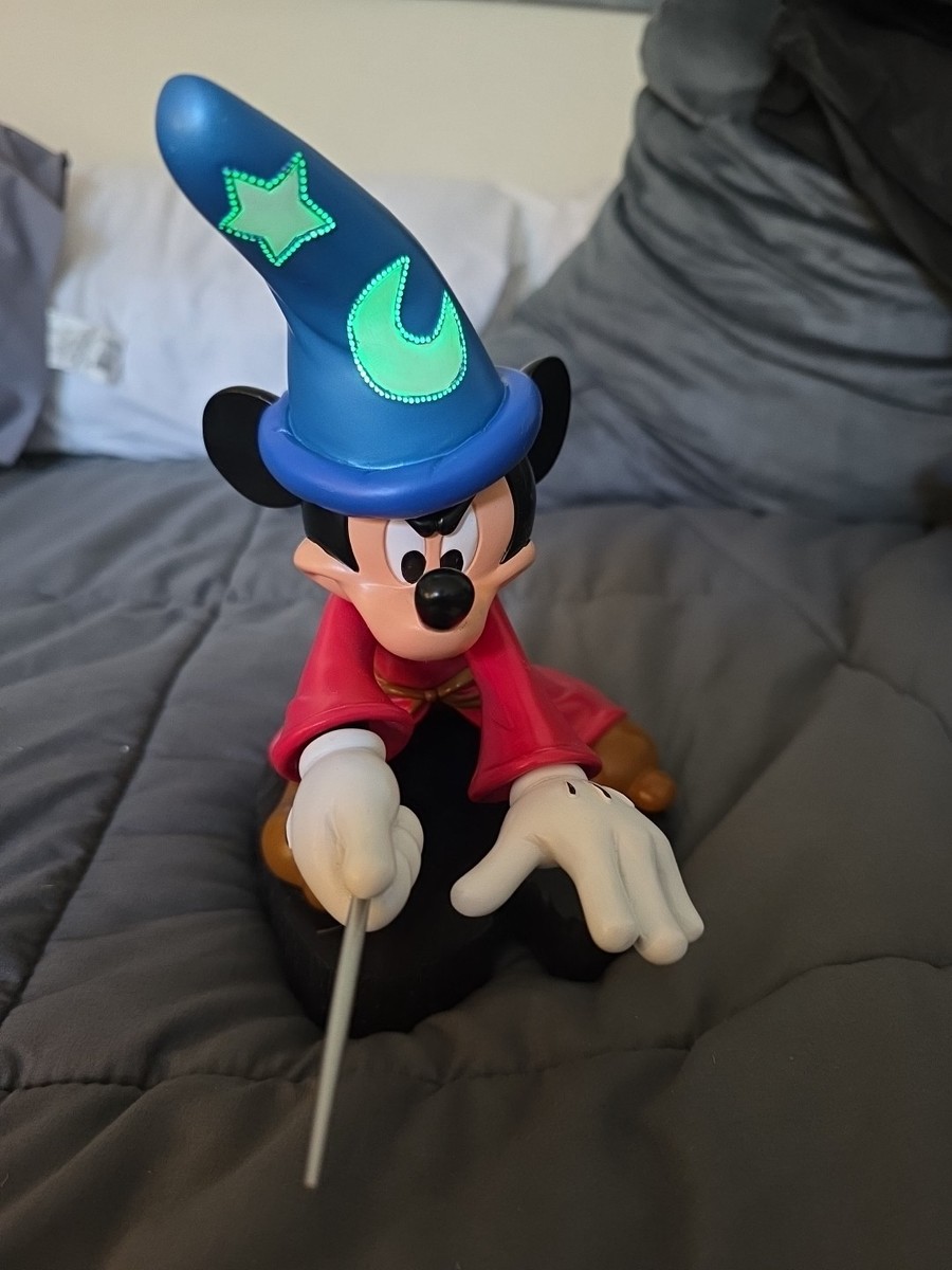 RARE Disney Parks Sorcerer Mickey CAST EXCLUSIVE Hat Believe the Magic 2009 2009 Disney Parks Sorcerer Mickey With White Hat & Balloons  main image 2
