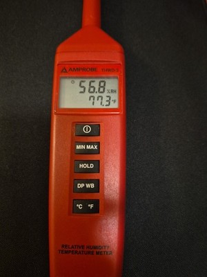 Amprobe THWD-3 Thermo Hygrometer Dew Point Wet Bulb Temp RH Meter 