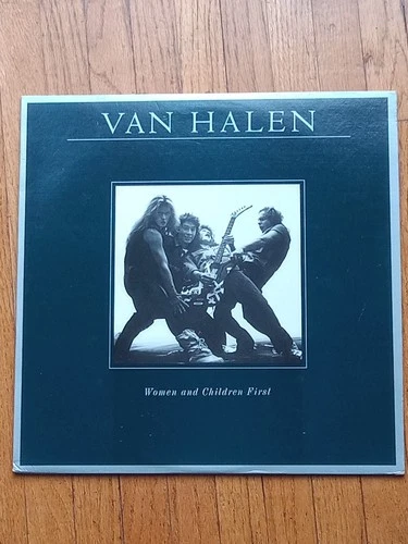 VAN HALEN WOMEN AND CHILDREN FIRST 12" LP VG+ VINYL RECORD w/POSTER + unused tic