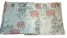 Herbal Wildflower Curtains Set of 2 Botanical Pink Gray Large Cottage 84x48