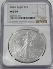 2026 Eagle S$1 MS 69 Silver NGC 1oz