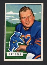 1951 Bowman RAY BRAY Chicago Bears #50 EX/MT Condition SET BREAK (3)