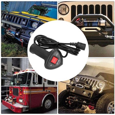 1X Universal Electric Winch Remote Control Controller W/ 9.2ft Cable For Car Off