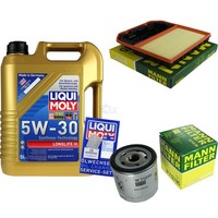 Mann Inspektionspaket 5L Liqui Moly Longlife 5W-30 FüR VW UP 1.0 Polo Load Skoda