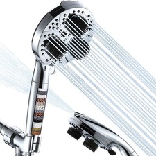 9-Spray Handheld Filtered Shower Head with Massage Function, Removes Chlorine...