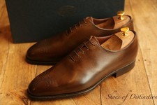 Crockett & Jones Weymouth Brown Leather Oxford Brogue Shoes UK 8.5 E US 9.5 New