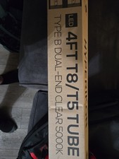 4x HYPERIKON T8-4FT 5000K CLEAR Led Tube Light Bulbs 22W, BC ROTABL