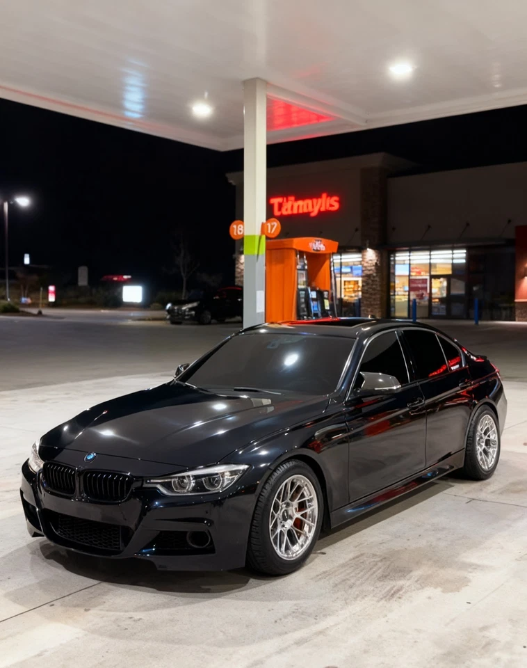 Carbon Fiber Side Front Bumper Fender Pair For BMW F30 3 Series - Image 3 of 4