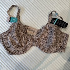 NWT BALI DF3385 Passion For Comfort Minimizer UW Bra Rosewood Leopard Print 42C