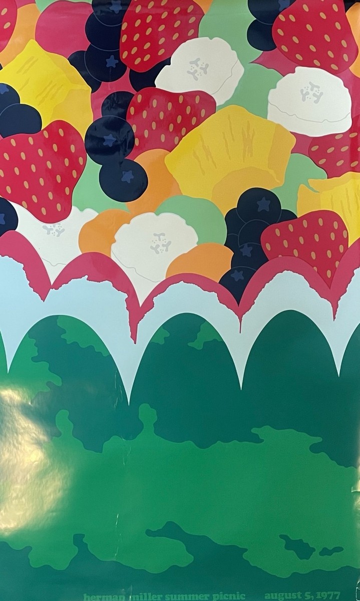 Vintage Herman Miller Summer Picnic Poster 1977 Original Stephen