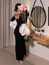 Crystal Beading Ruffle Customize Formal Occasion Prom Dress Evening Party Gowns