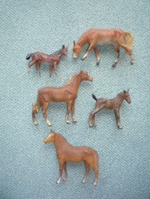 07 alte Tiere & Figuren aus MASSE von ELASTOLIN & LINEOL: Pferde + Fohlen