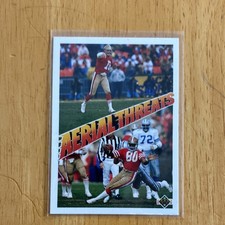 1991 Upper Deck Aerial Threats Joe Montana Jerry Rice 49ers #35 Football Card