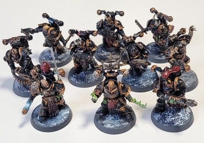 10x CHAOS LEGIONARIES MARINES inc Heavy Weps *Painted* Warhammer 40k CSM Space 5