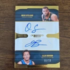 Jalen Brunson RC Rookie Dual Signatures Auto RD-OJ Spellman 06/10 2018-19 Champs