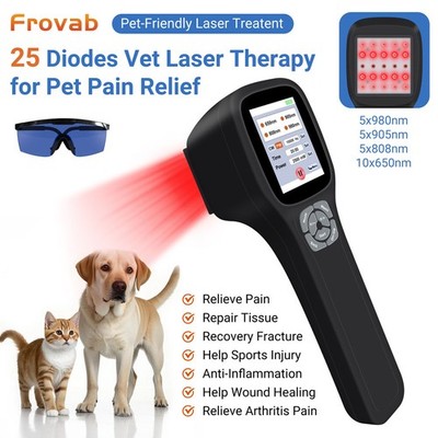 2.5W LLLT Red Light Laser Therapy for Dogs Cats Arthritis Pain Relief Wound Heal