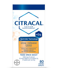 Citracal Slow Release- Calcium 1200 mg with Vitamin D3, Magnesium, Calcium Suppl