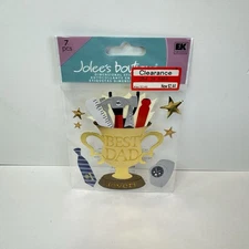 Jolee’s Boutique Best Dad Ever Dimensional Stickers Scrapbooking Trophy New