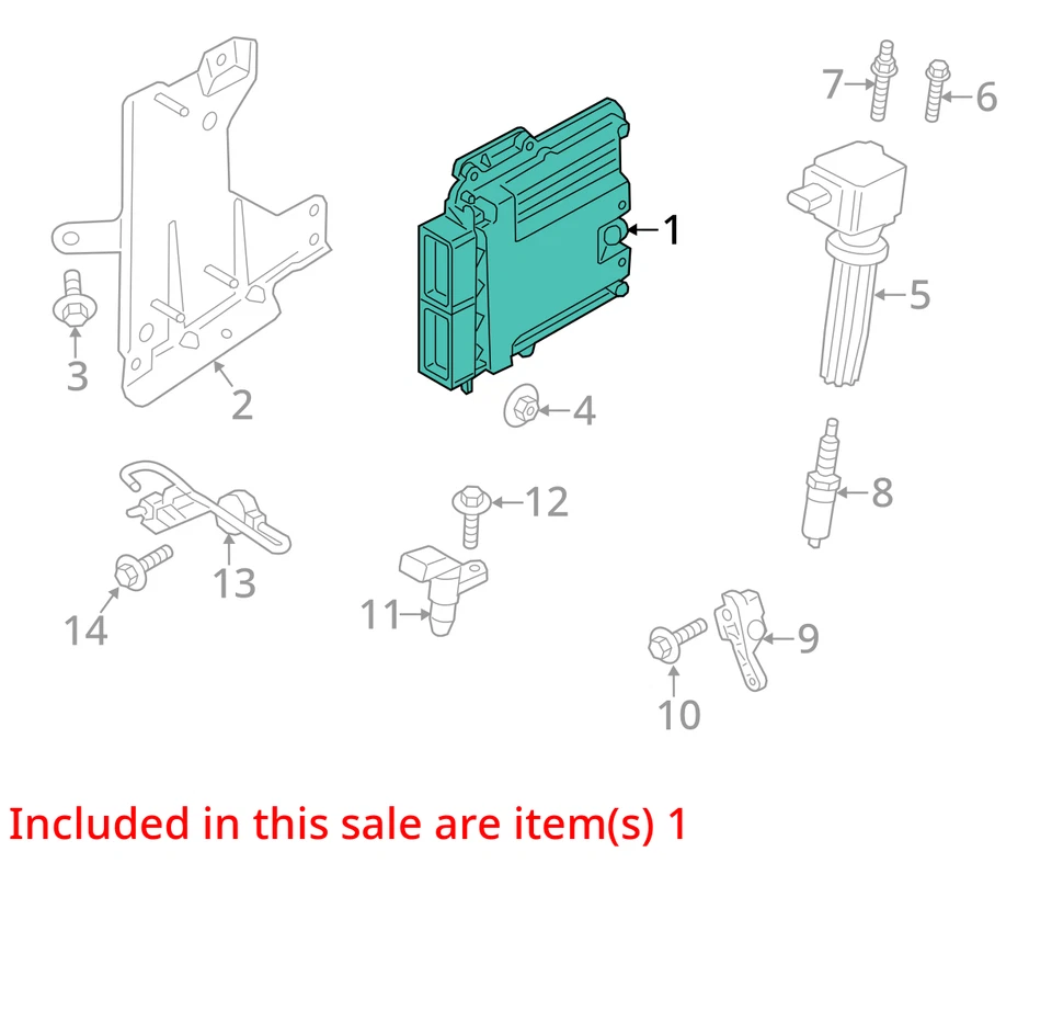 Engine ECM Electronic Control Module 2.0L VIN 9 Turbo Fits 17-20 FUSION 2559059 - Image 3 of 4