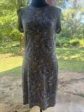 Michael Kors Women's Paisley Short Sleeve Stretch Dress Size X Small