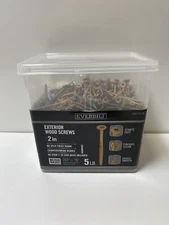 #8 X 2 In. Star Drive Flat Head Exterior Wood Screws 5 Lbs.-Box (767-Piece)