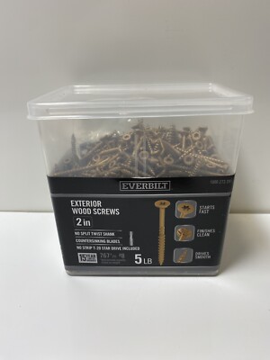 #8 X 2 In. Star Drive Flat Head Exterior Wood Screws 5 Lbs.-Box (767-Piece)