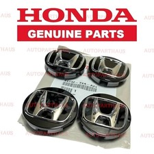 22 - 25 HONDA HR-V WHEEL CENTER CAP BLACK/CHROME SET OF 4 OEM NEW